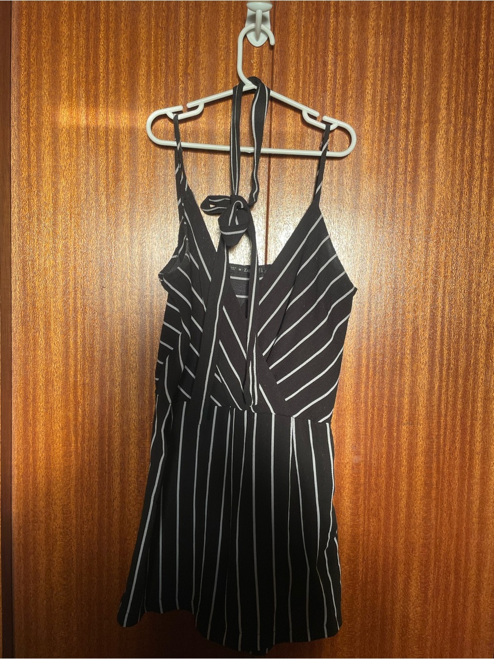 Striped Romper with tie